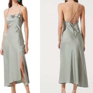 ASTR the Label Cowl Slip Midi Dress NWT